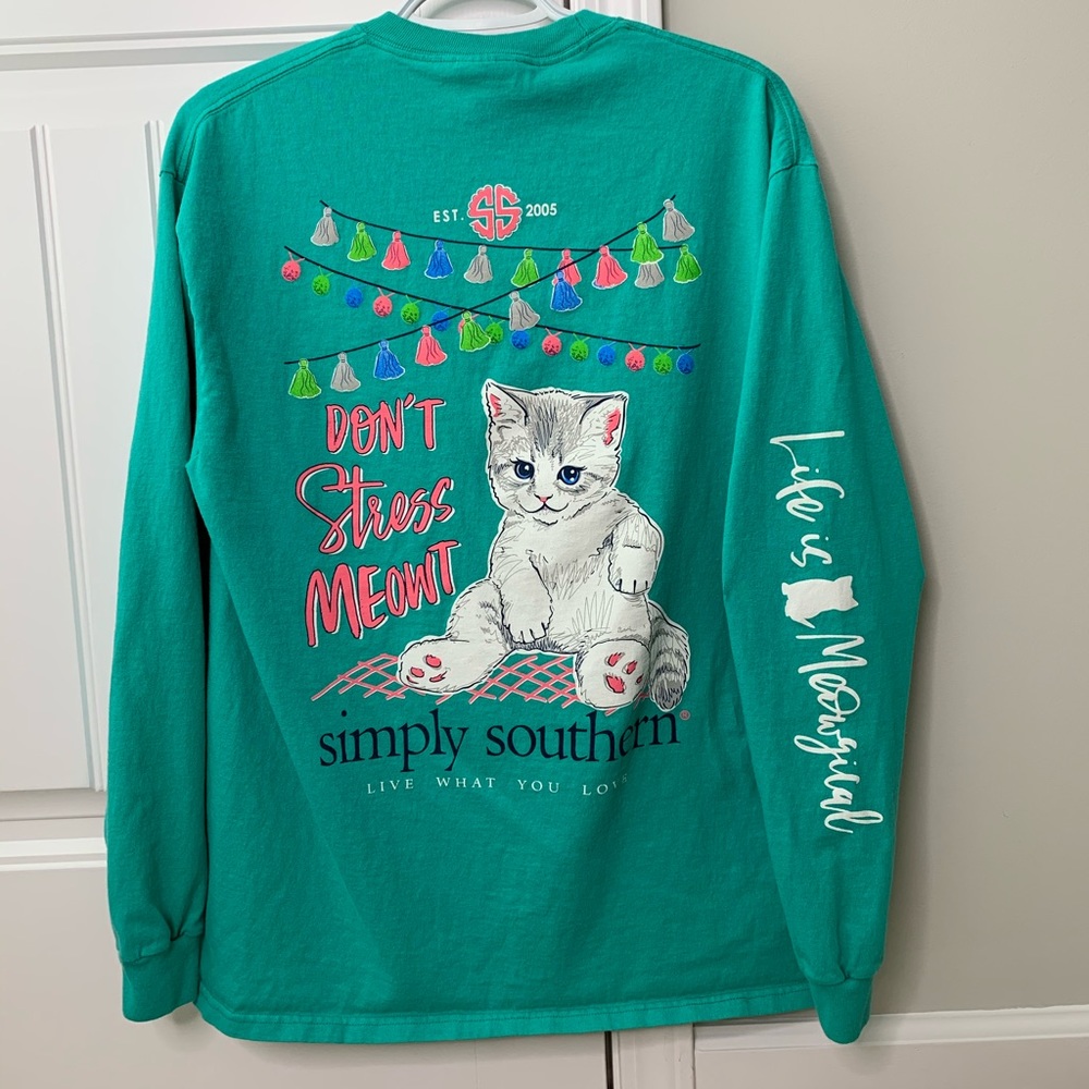 Teal Long Sleeve Simply Southern T-Shirt